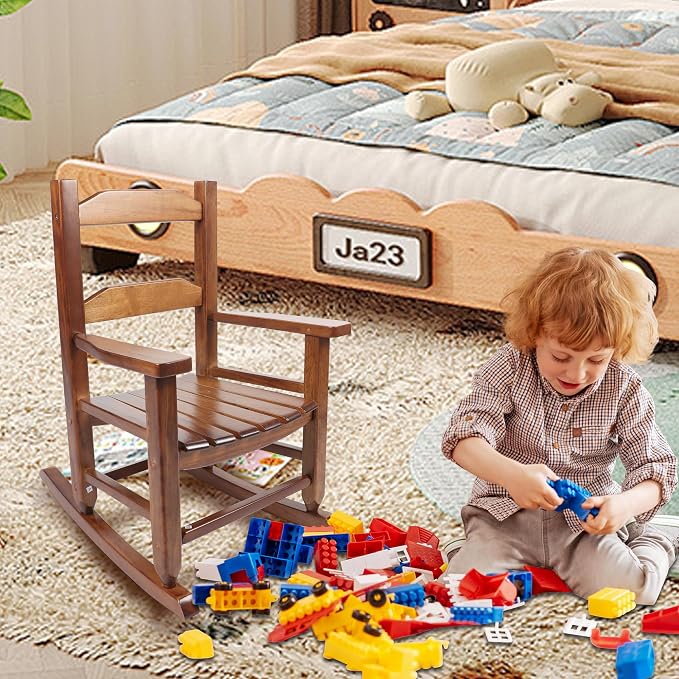 Toddler Rocking Chair Kids Wooden Indoor - Image 2