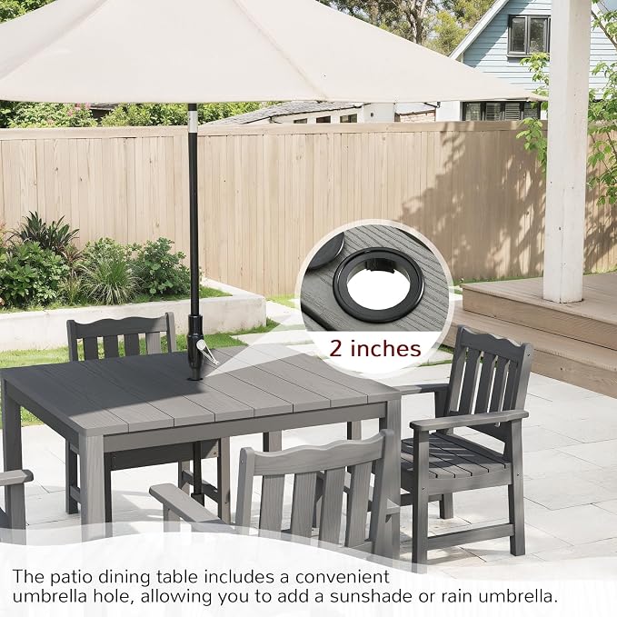 Stoog All-Weather Patio Dining Sets, 5 Pieces Outdoor HIPS Dining Table - Image 7