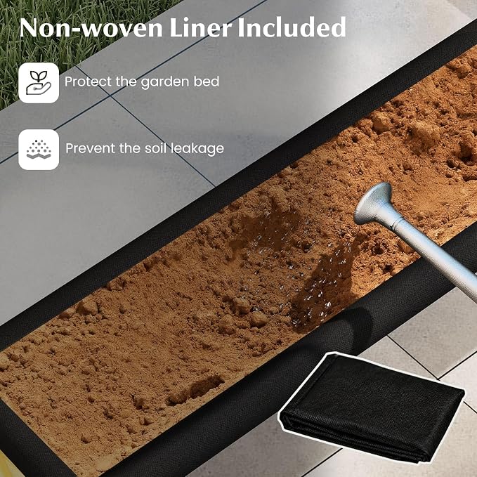 Giantex 3-Tier Vertical Raised Garden Bed, Wood Elevated Planter Box - Image 8