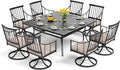 PHI VILLA 9 Pieces Outdoor Dining Table Set by PHIVILLAThepioneerofcomfortablehouseholdsupplies