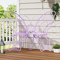 49 Inch Outdoor Bench, Weatherproof Butterfly Front Porch Benches by Decoccino