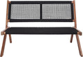 SAFAVIEH Outdoor Collection Kobina Natural Acacia Wood/Black Rope Foldable Bench by SAFAVIEH