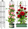 6.2ft Garden Obelisk Trellis for Climbing Plants Rustproof Metal Pipe by MYMULIKEHOME