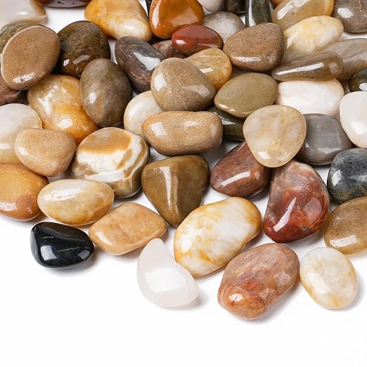 10 lbs River Rocks, 1-1 1/2 inch Plant Rocks by OutdoorD%C3%A9cor