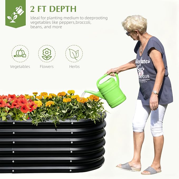 Galvanized Raised Garden Bed, Outdoor Planter Bed, Metal Planter Box - Image 3