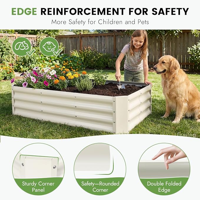 INNO STAGE 2Pcs Galvanized Raised Garden Bed Kit, Rust-Resistant & Easy Assembly - Image 7