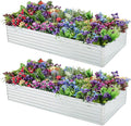 2 Pack 6x3x1FT Galvanized Raised Garden Bed Kit, Outdoor Metal Planter Box by Meberam