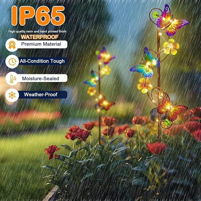 NAN ZAI NAN FANG Butterfly Solar Stake Lights, Waterproof, - Image 3