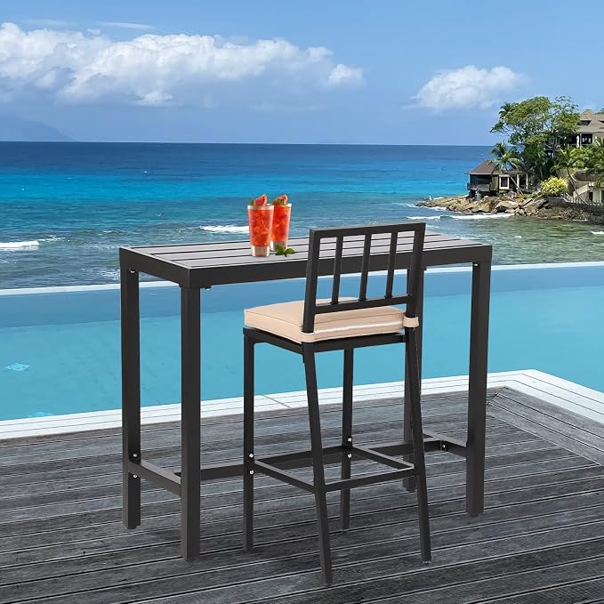 Outdoor Bar Table, Patio Counter Height Bar Table - Image 5