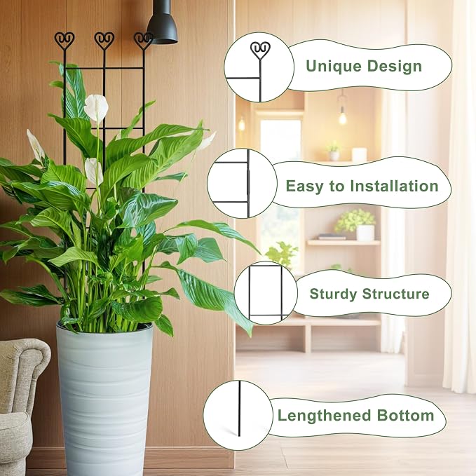 Coomin 2 Pack 32in Monstera Plant Support Stakes - Image 3