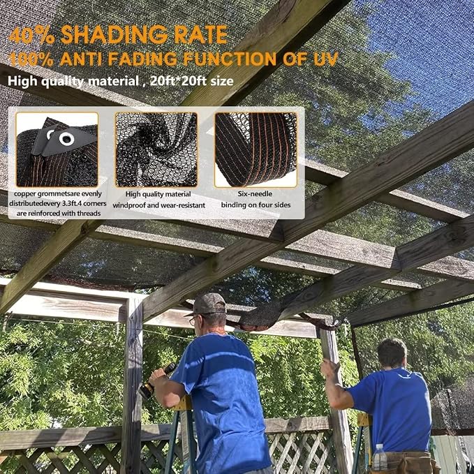 Shade Cloth for Plants Greenhouse, 40-50% Sunblock Shade Sails -for Outdoor - Image 3