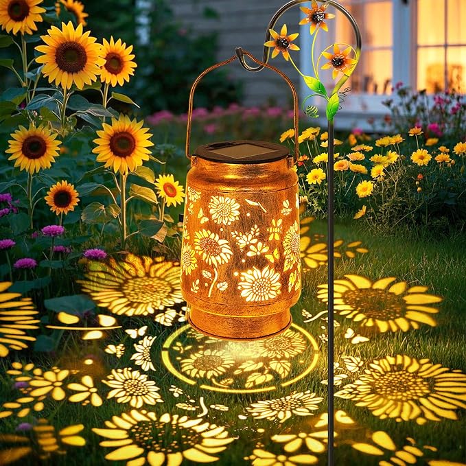 Sunflower Solar Lanterns Outdoor Waterproof, Gifts by stadeco