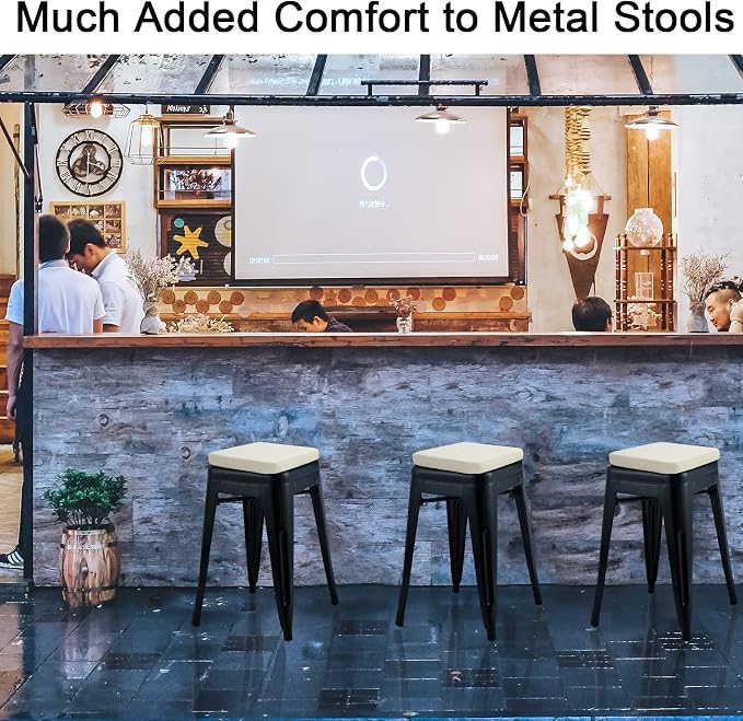 BUYUE Enhanced Anti-Slip Magnetic Bar Stool Cushion 1 Piece, Luxury PU Leather - Image 6