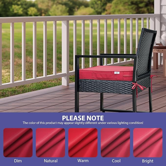 Outdoor Chair Cushions Set of 4, Waterproof Outdoor Seat Cushions - Image 7