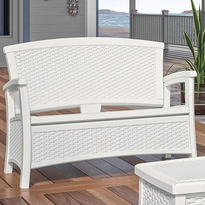 Suncast Elements Stylish Lightweight Loveseat Outdoor Seating - Image 7