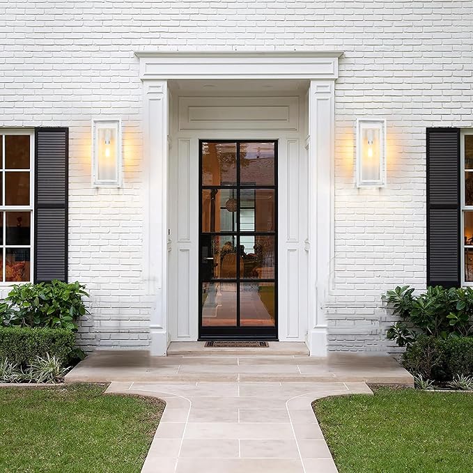 19" White Outdoor Light Fixture, 2 Pack Large Size Outdoor Sconce Lights - Image 7