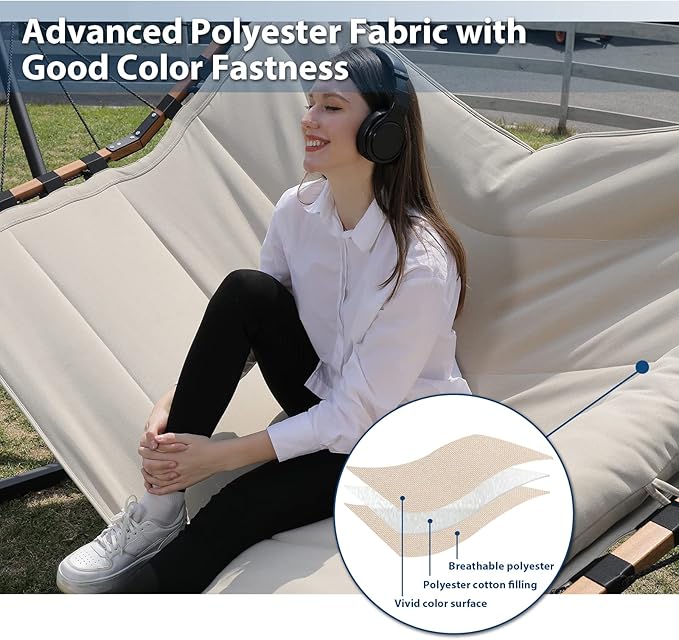 TegerDeger 12FT 2 Person Hammock Large Hammock 450LB Capacity - Image 5