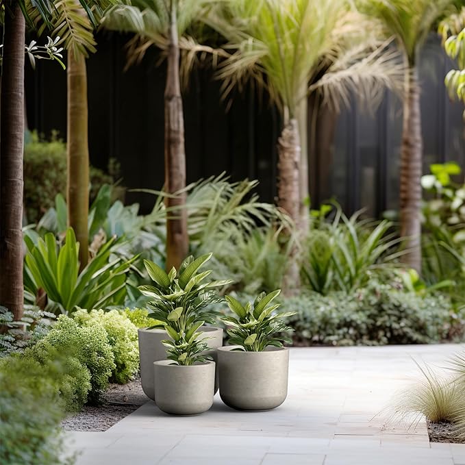 Kante 13", Outdoor Indoor Modern Planter Pots, Lightweight, Weather Resistant - Image 6