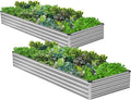 2PCS 7x3x1ft Galvanized Raised Garden Bed Kit, Metal Planter Box by Henshwon