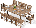 SERWALL 11-Piece Outdoor Dining Set, All Weather HDPE Outdoor Furniture Set by SERWALL