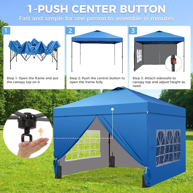 12x12 FT Pop Up Canopy, Instant Canopy Tent - Image 2