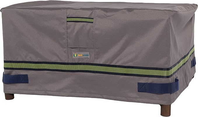 DUCKCOVERS Soteria Waterproof 32 Inch Rectangular Patio Ottoman/Side Table Cover by DuckCovers