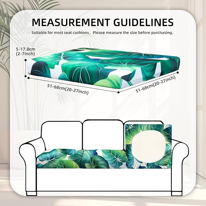 8 Pcs Stretch Patio Cushion Covers, Outdoor Couch Covers Replacement, Outdoor - Image 2