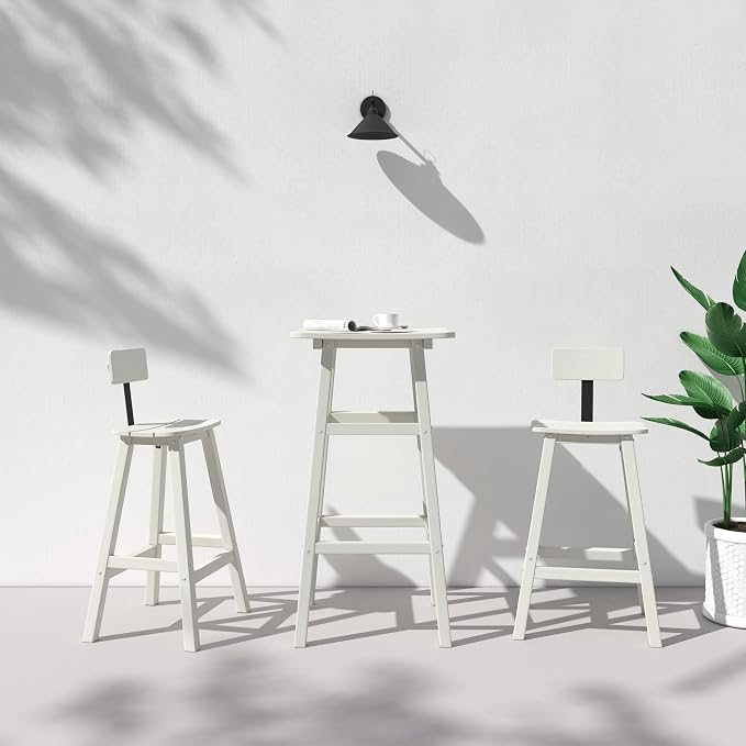 3-Piece Outdoor High Table Set, HDPE Weather Resistant - Image 5