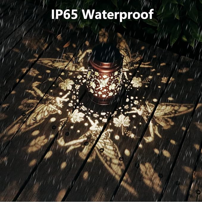 Solar Fairy Lanterns Outdoor Hanging Maple Leaf Decor Lantern, Waterproof - Image 6