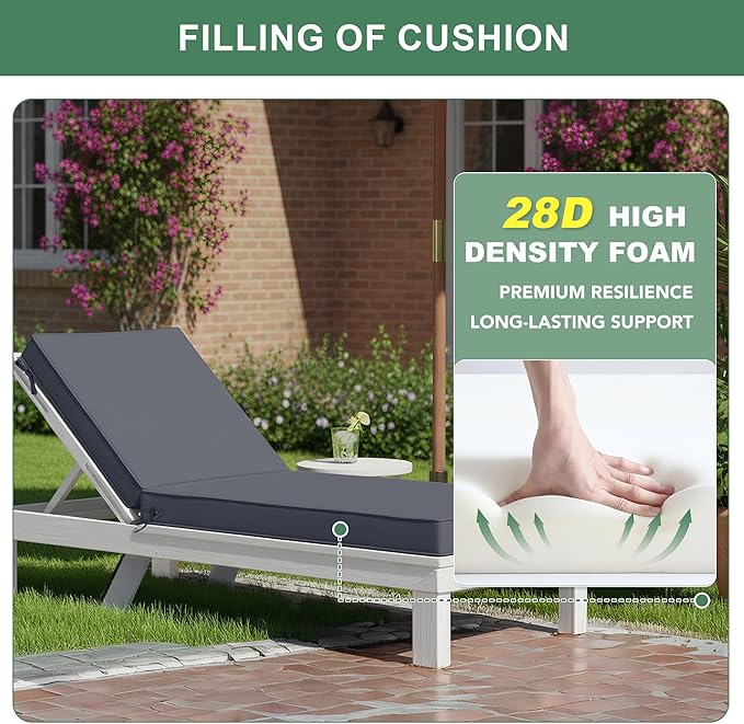 Chaise Lounge Cushions Outdoor - Image 5