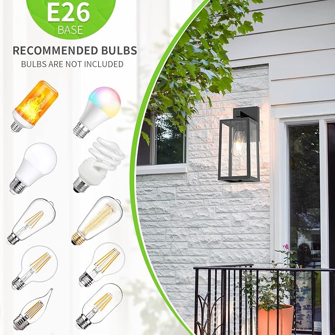 MAXvolador Outdoor Wall Sconce, Large Exterior Waterproof Wall Lantern Light - Image 3
