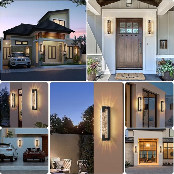 camuucci Dusk to Dawn Outdoor Light, 19.7 Inches LED Porch Lights Outdoor - Image 2