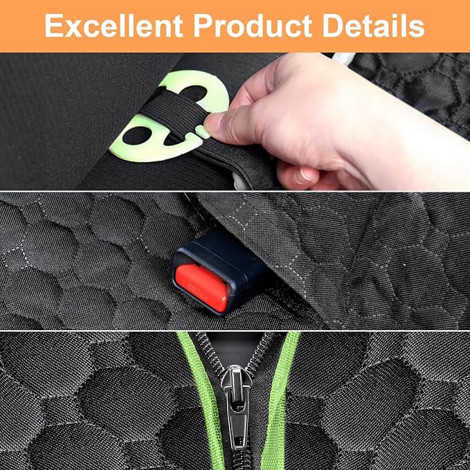 Mancro Dog Car Seat Cover, 2025 Upgraded 600D Heavy Duty Waterproof & - Image 9