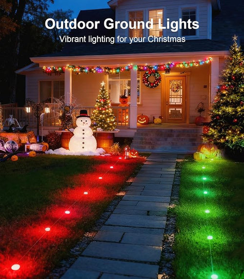 100Ft RGB Ground Lights Outdoor LED Pathway Lights, Smart Control - Image 2