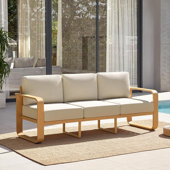 CHITA Aluminum Outdoor 3-Seater Sofa, Patio Furniture by CHITALIVING