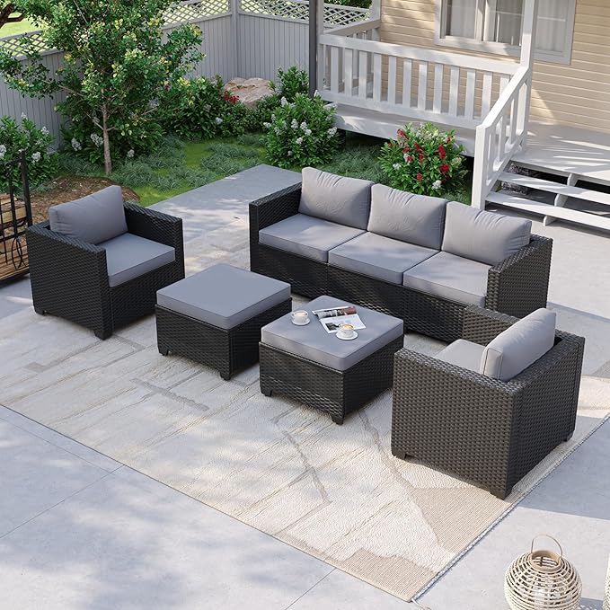 Aoxun Patio Furniture Set, 5 Piece Outdoor Sectional Sofa by Aoxun