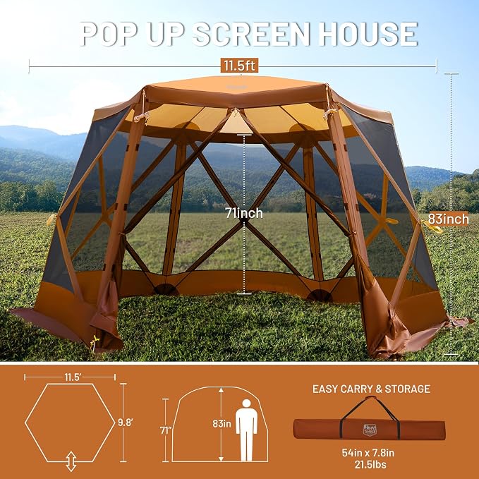 TIMBER RIDGE Easy Pop Up Gazebo Canopy Tent - Image 7