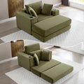 HANXIN 62" Chaise Lounge Chair Indoor, Oversized Corduroy Boneless Convertible by HANXIN