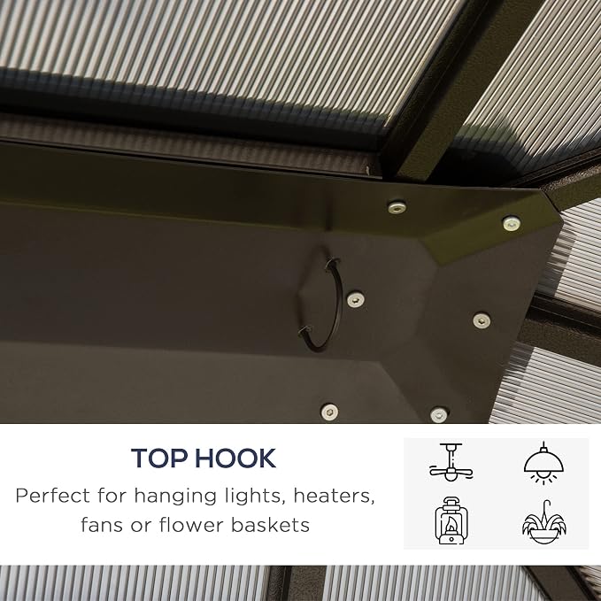 Outsunny 10' x 12' Hardtop Gazebo Canopy - Image 4