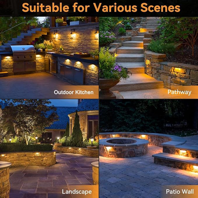 JESLED 12 Pack 7inch LED Retaining Wall Lights, 5W Landscape Lighting, LED - Image 6