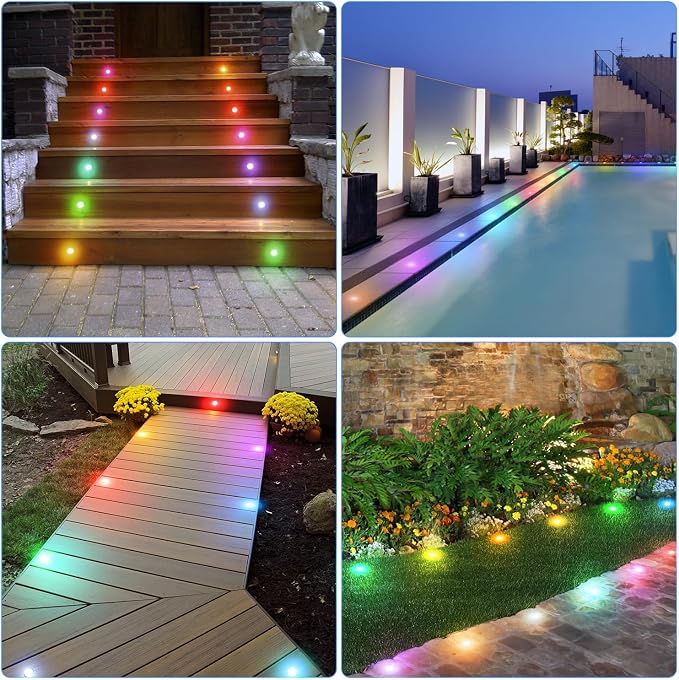 HIBOITEC 10PCS Low Voltage Recessed RGB Deck Lamp φ42mm - Image 6