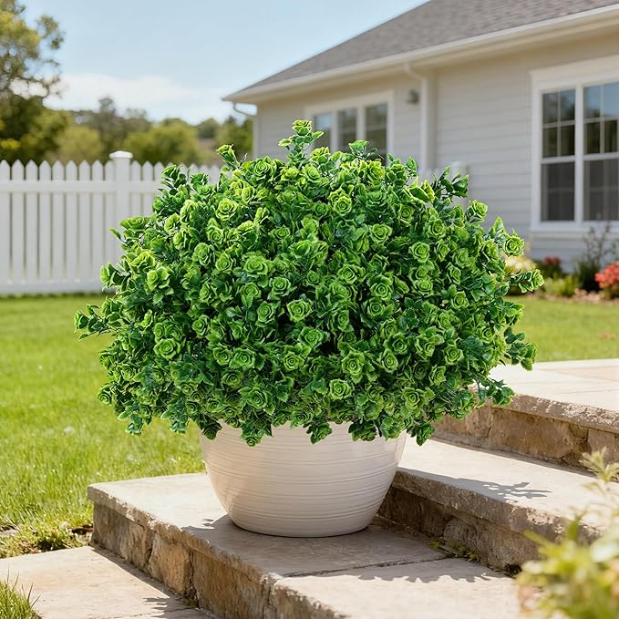 Artificial Fake Outdoor Plants for Spring Summer Decoration, 12 Bundles Fake - Image 8