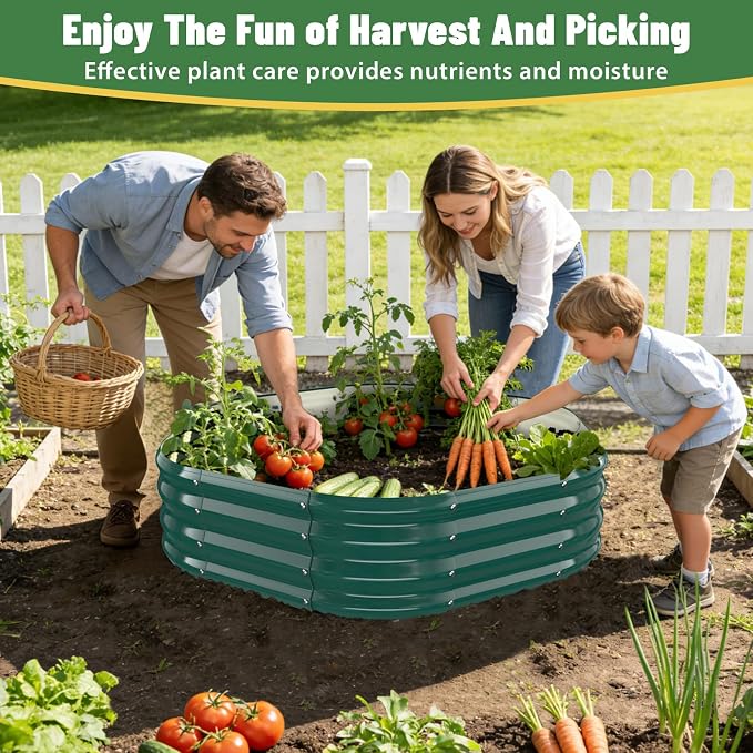 Hexagon Raised Garden Bed, 48 Inch Diagonal & 12 Inch Tall, Galvanized Steel - Image 6