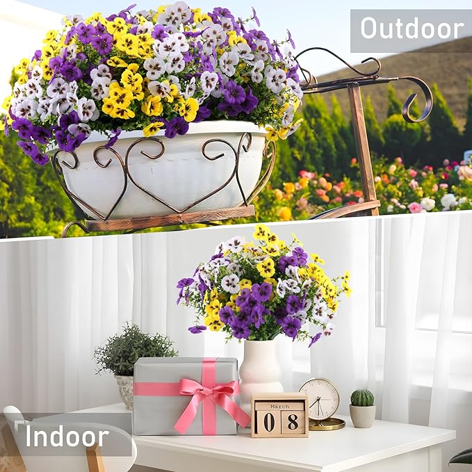 18 Pcs Artificial Fake Pansy Flowers - Image 7