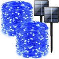 2-Pack 200 LED Solar Fairy Lights Outdoor, Upgraded Oversize Lamp Beads & Super by Selarlyt