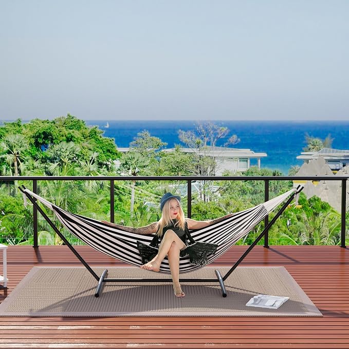 GAOMON Double Hammock with Stand, 450 lb Capacity, Adjustable Portable Hammock - Image 7