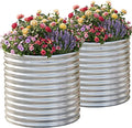 AHEONLAR 2 Pack 3x3x3ft Round Galvanized Raised Garden Bed Outdoor Metal by AHEONLAR