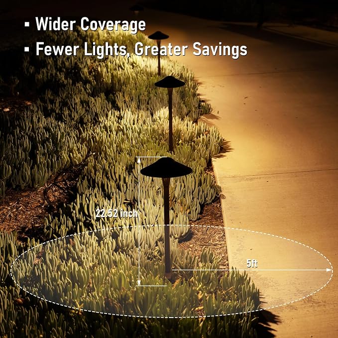 LEONLITE Update 5CCT Low Voltage Pathway Lights, LED Landscape Path Lights - Image 6