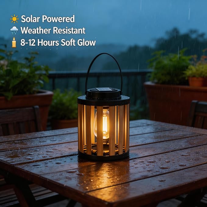 2 Pack Solar Lanterns Outdoor Waterproof Suitable - Image 8
