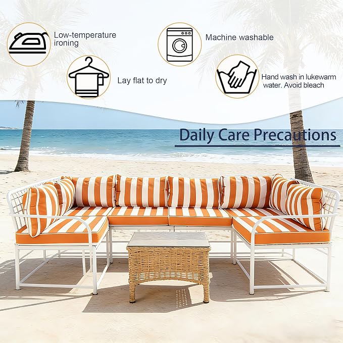 Outdoor Cushion Covers for Patio Furniture, Patio Cushion Covers Replacement - Image 5
